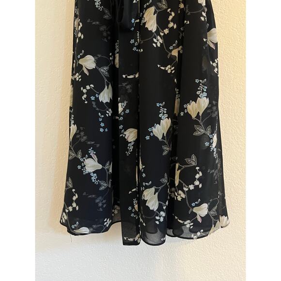 City Chic Floral V-Neck Midi Dress Womens 18 Whimsigoth Fairy Cottagecore Black - Picture 8 of 16